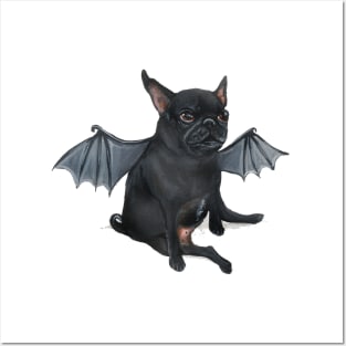 Bat pug Posters and Art